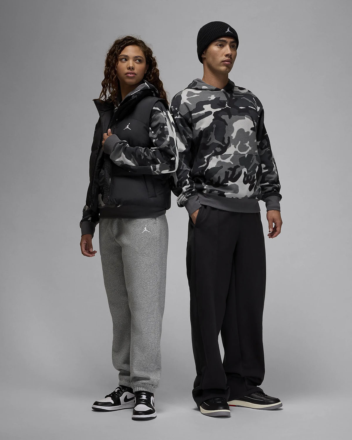 Jordan MVP Camo Pullover Hoodie Black Iron Grey Outfit