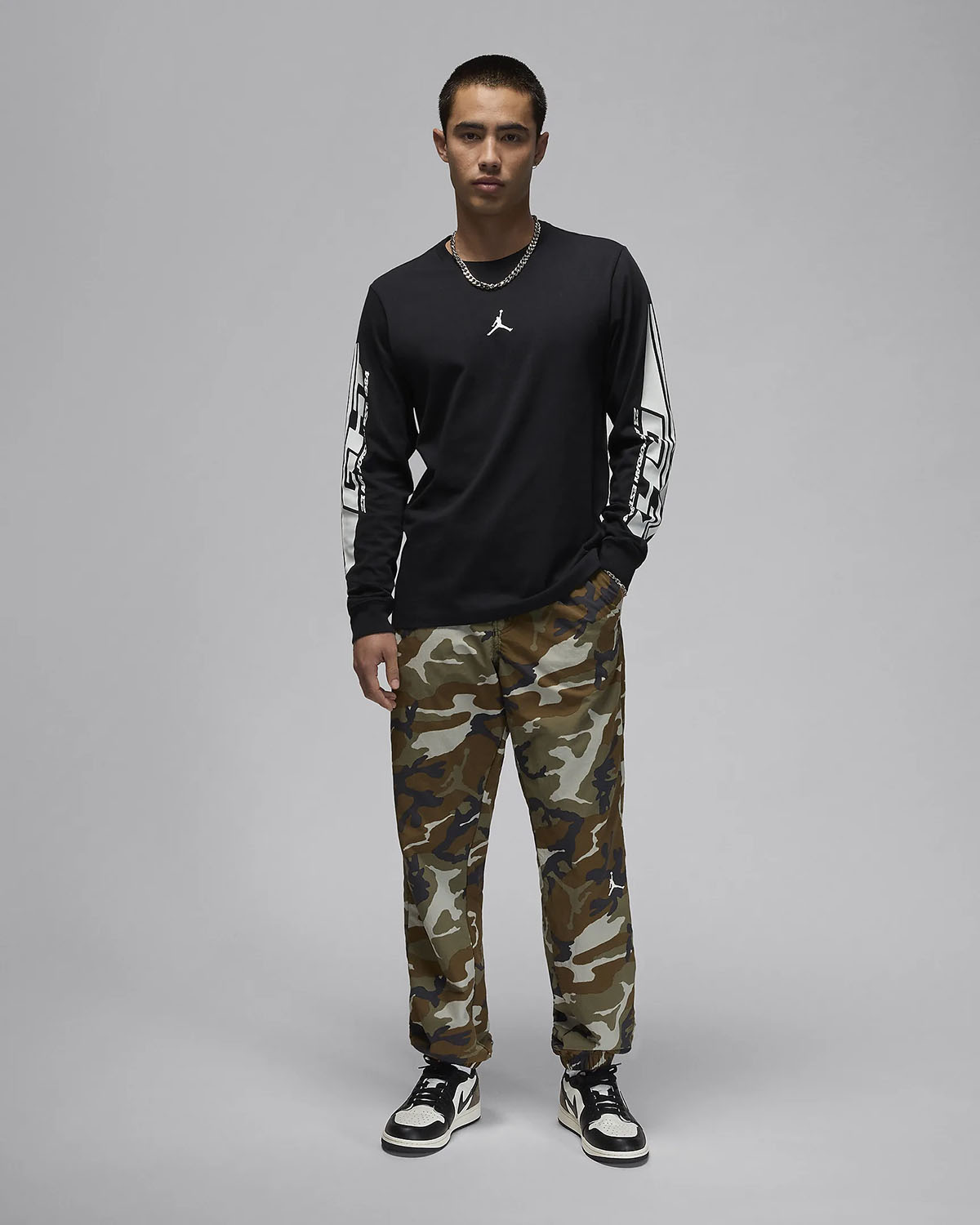 Jordan MVP Long Sleeve T Shirt Black Sail Outfit