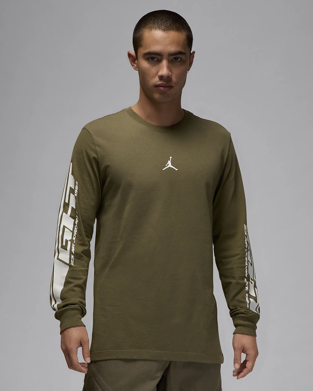 Jordan MVP Long Sleeve T-Shirt Medium Olive 1