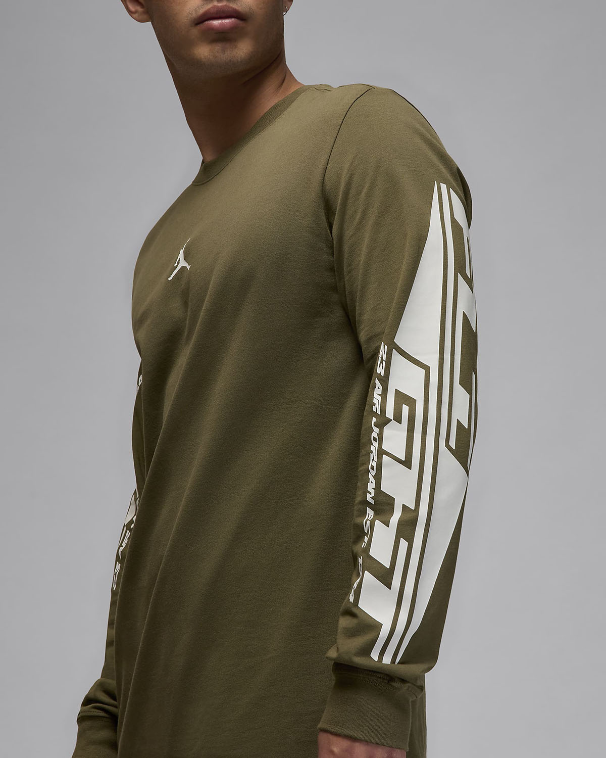 Jordan MVP Long Sleeve T-Shirt Medium Olive 2