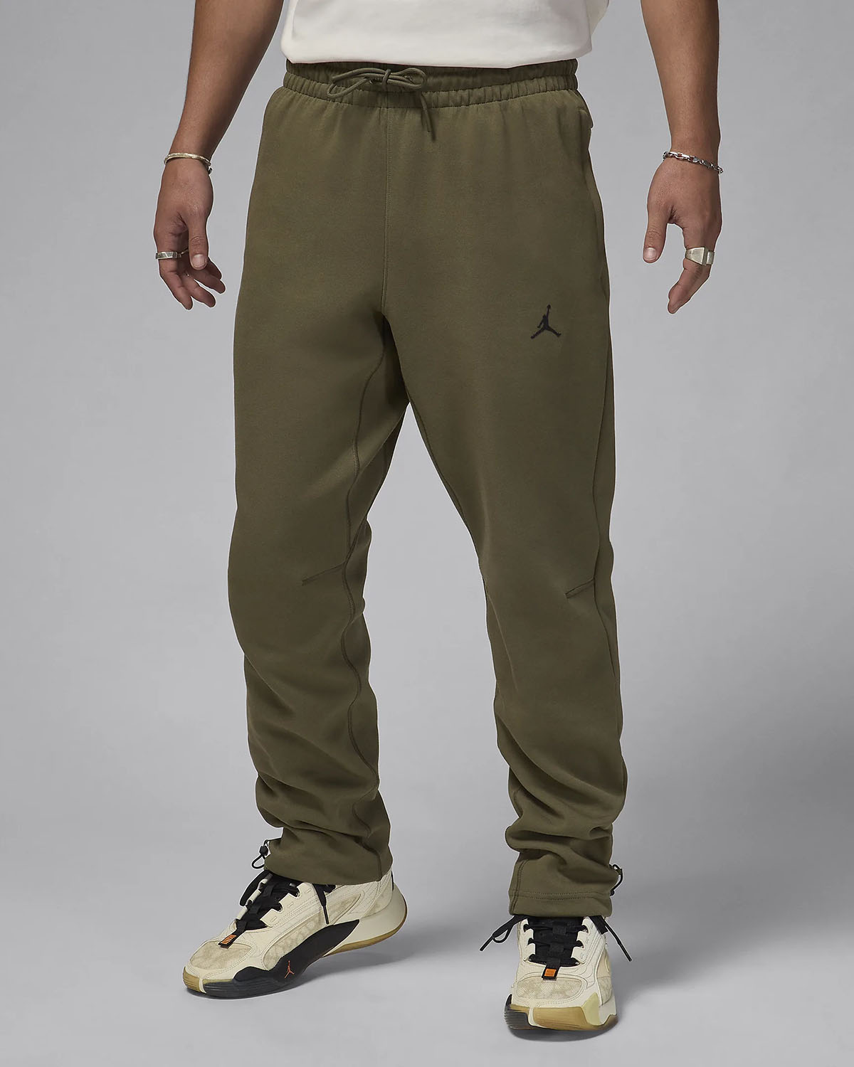 Jordan Sport Hoop Fleece Dri Fit Pants Medium Olive 1