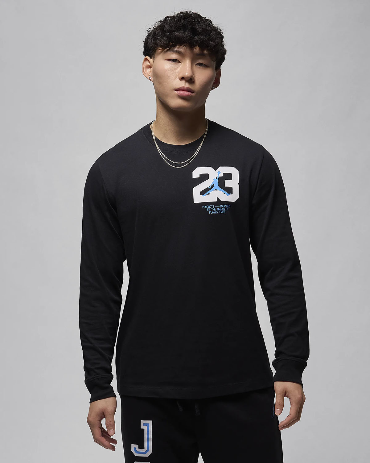 Jordan Sport Long Sleeve T Shirt Black Legend Blue 1