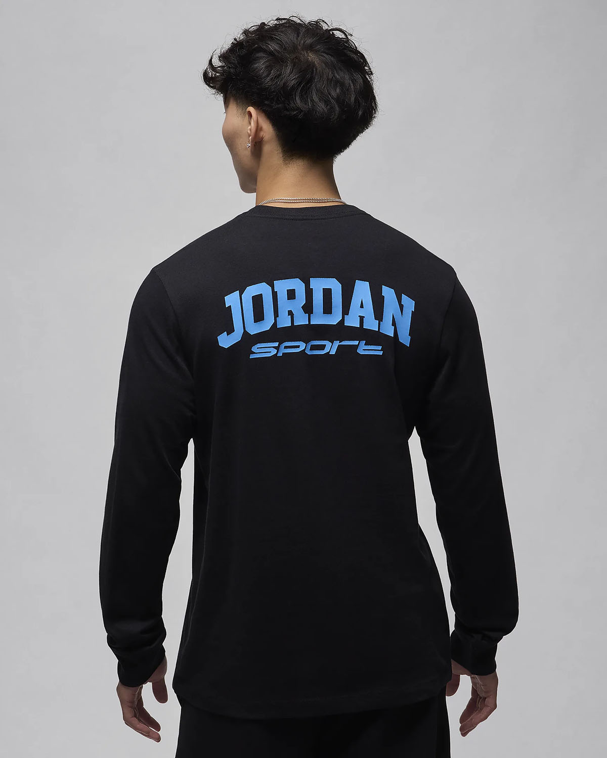 Jordan Sport Long Sleeve T Shirt Black Legend Blue 2