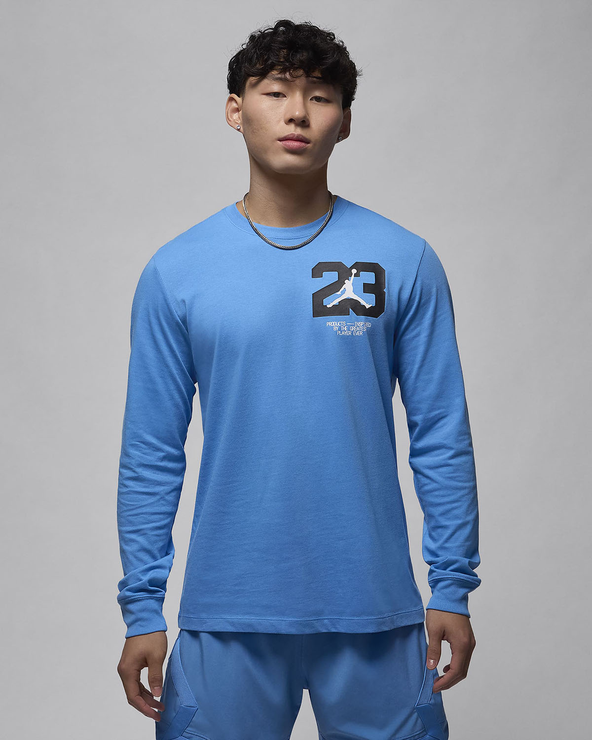 Jordan Sport Long Sleeve T Shirt Legend Blue 1