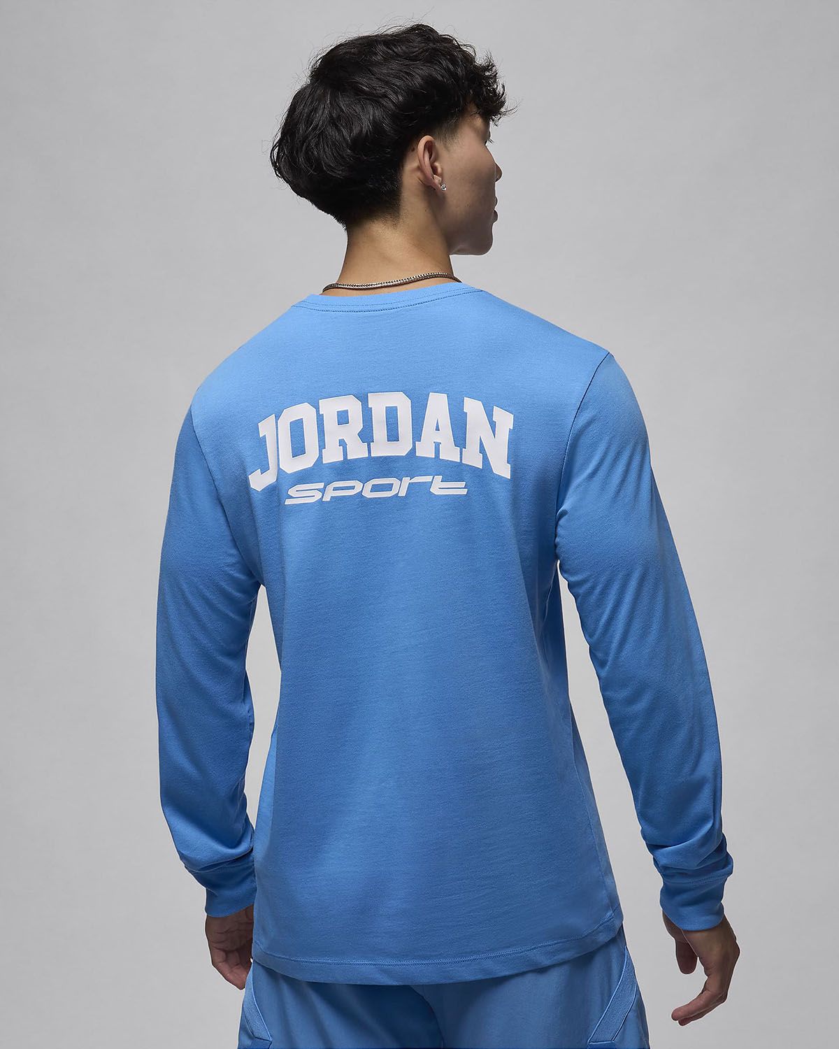 Jordan Sport Long Sleeve T Shirt Legend Blue 2