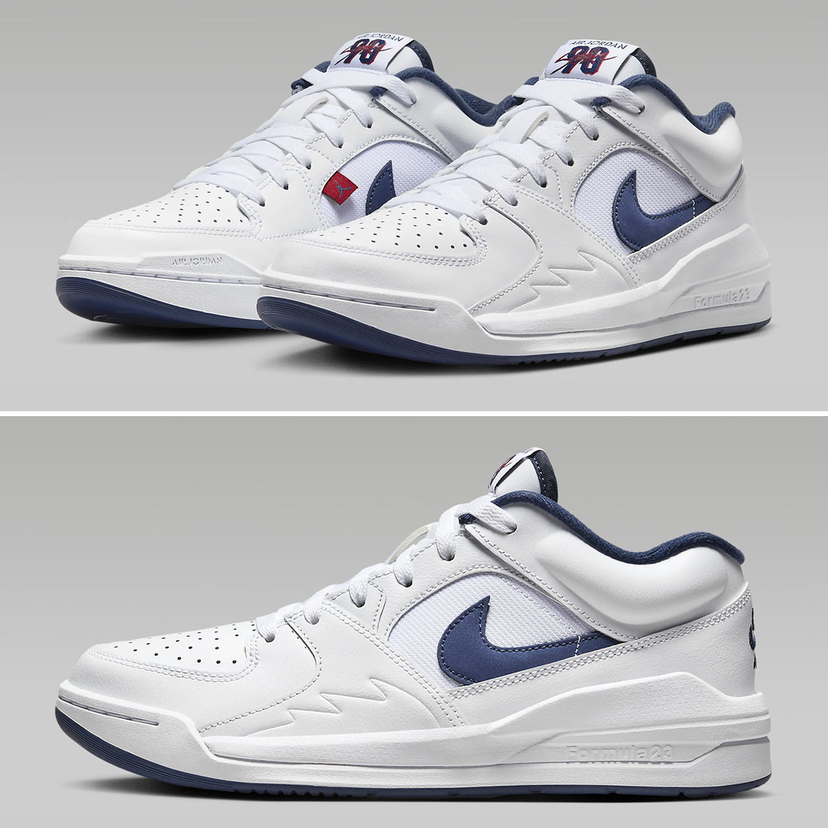 Jordan Stadium 90 White Gym Red Midnight Navy Womens Shoes