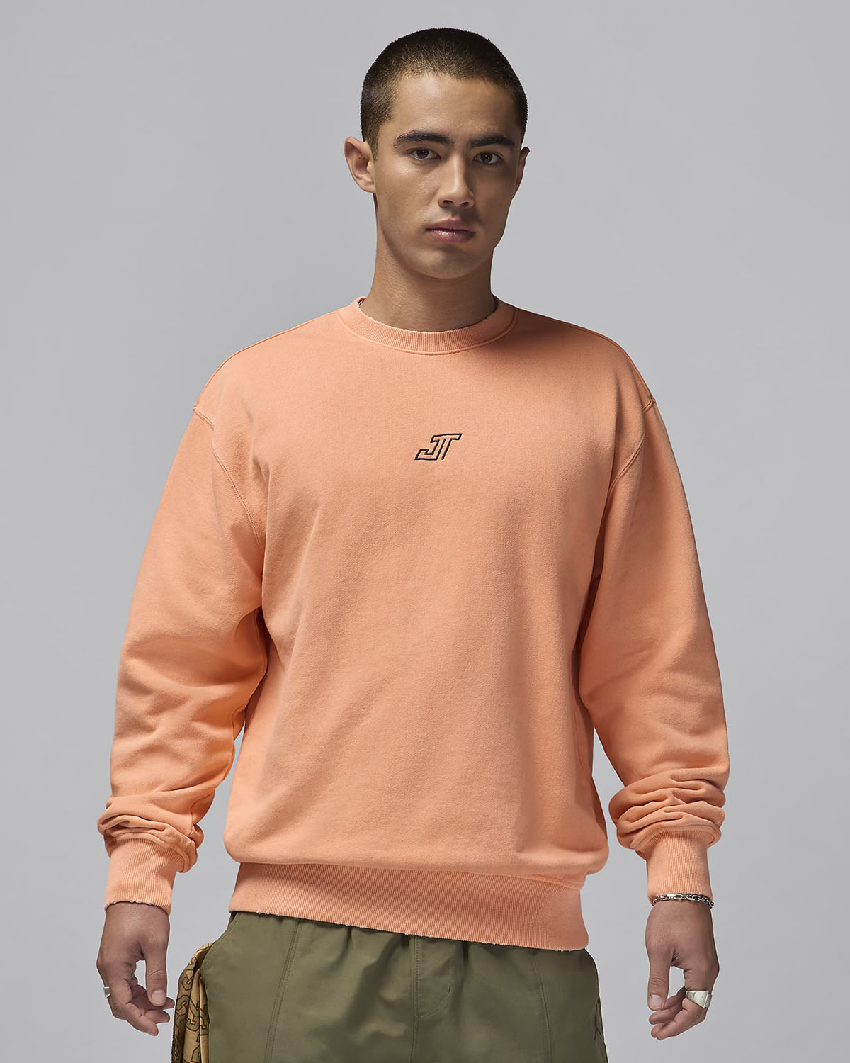 Jordan Tatum Fleece Crew Nexk Sweatshirt Apricot Agate 1