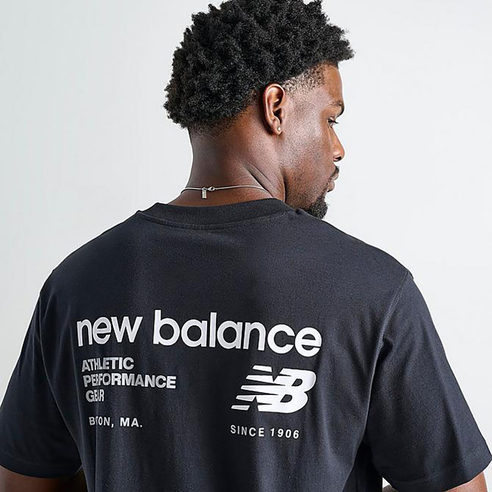 New Balance Linear Graphic T Shirt Black 2