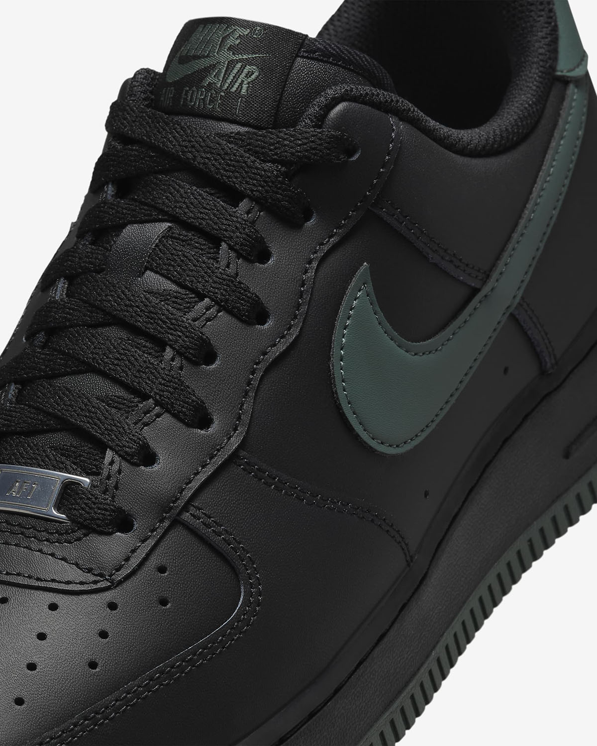 Nike Air Force 1 Low Black Vintage Green Mens Shoes 7