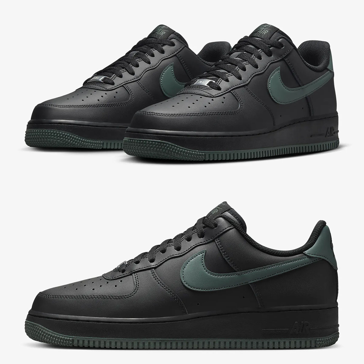 Nike Air Force 1 Low Black Vintage Green