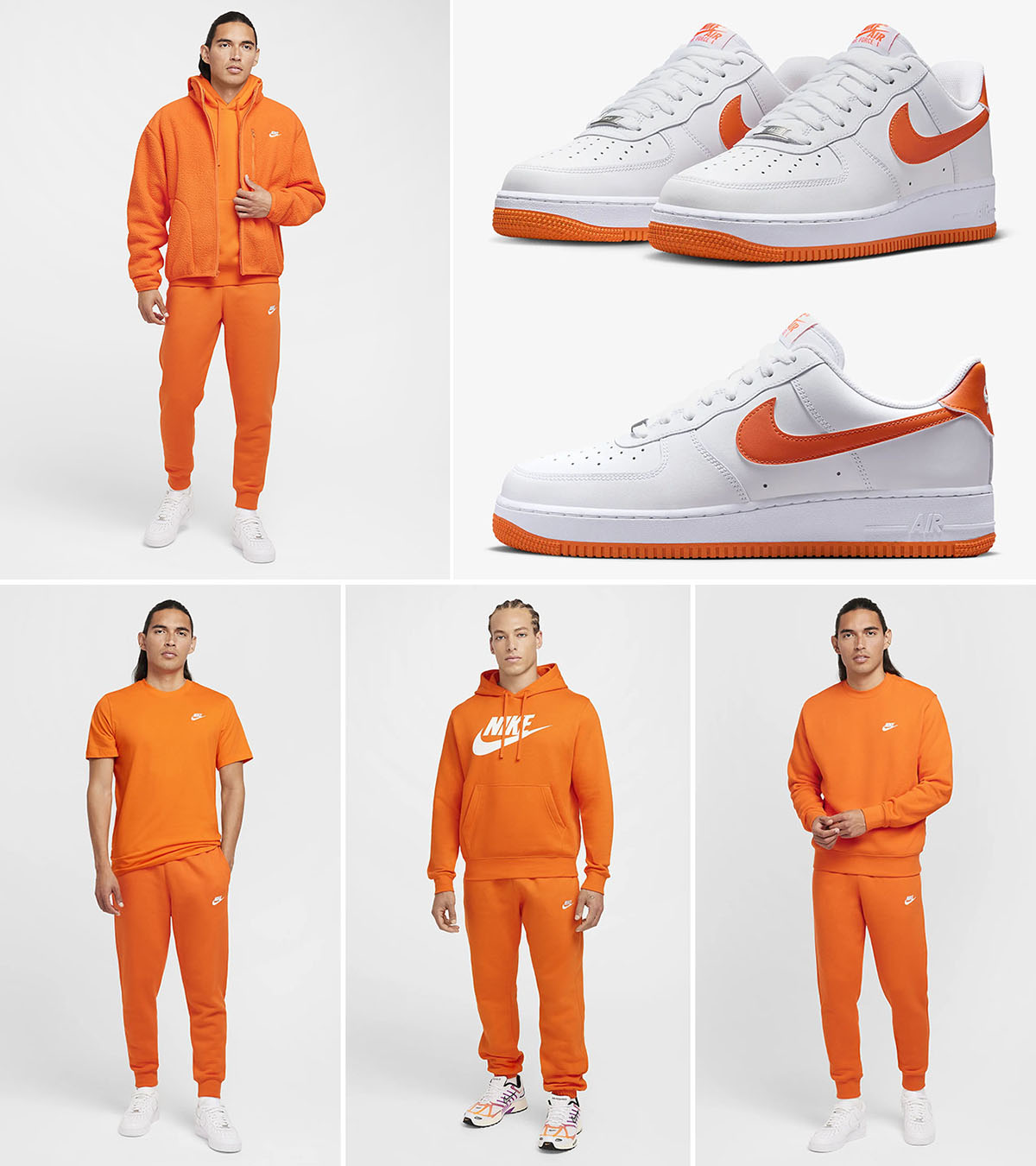 Nike Air Force 1 Low Safety Orange Shoes and Outfits