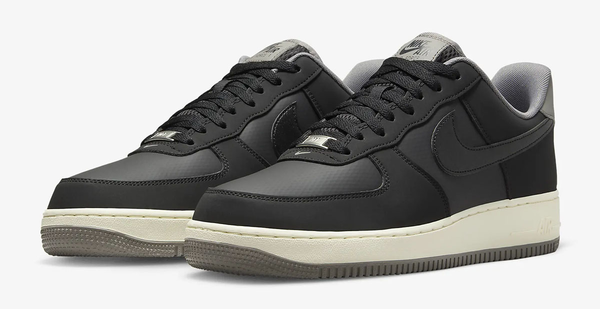 Nike Air Force 1 Low Winterized Shoes Black Flat Pewter Coconut Milk 1