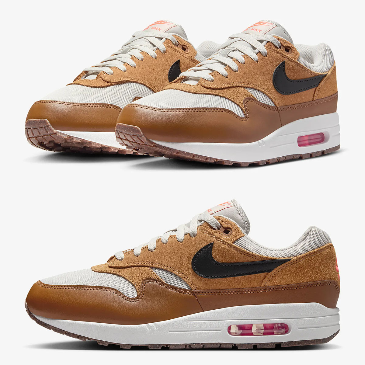 Nike Air Max 1 Light Bone Flax British Tan Mens Shoes