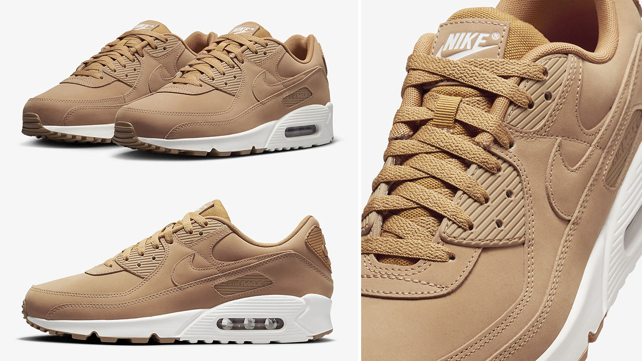 Nike Air Max 90 Premium Flax Sail Sneakers