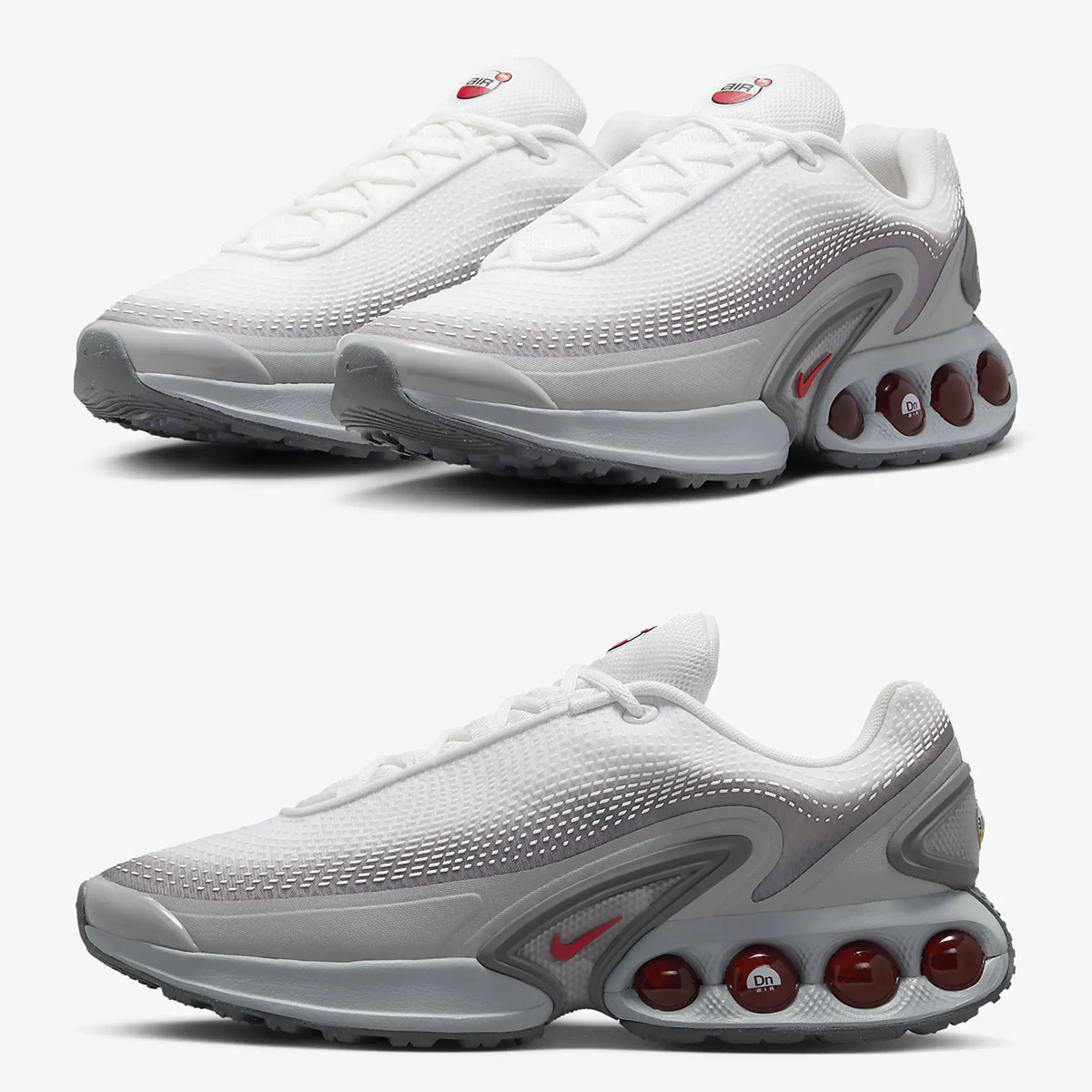 Nike Air Max Dn Light Smoke Grey White Smoke Grey University Red