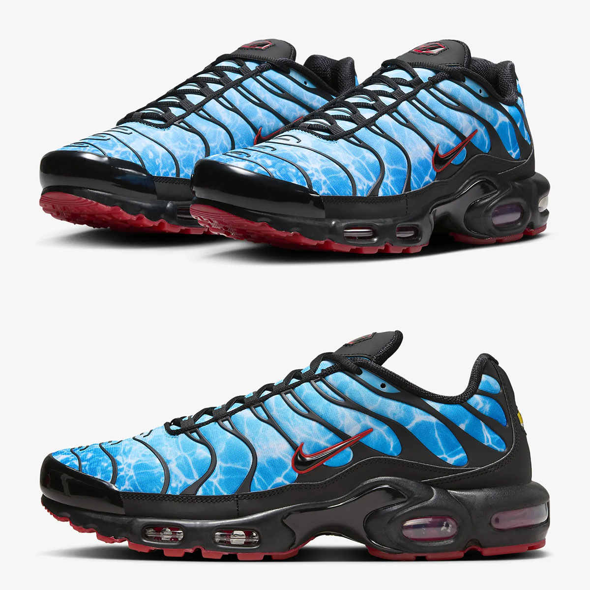 Nike Air Max Plus Black Baltic Blue Photo Blue Mens Shoes