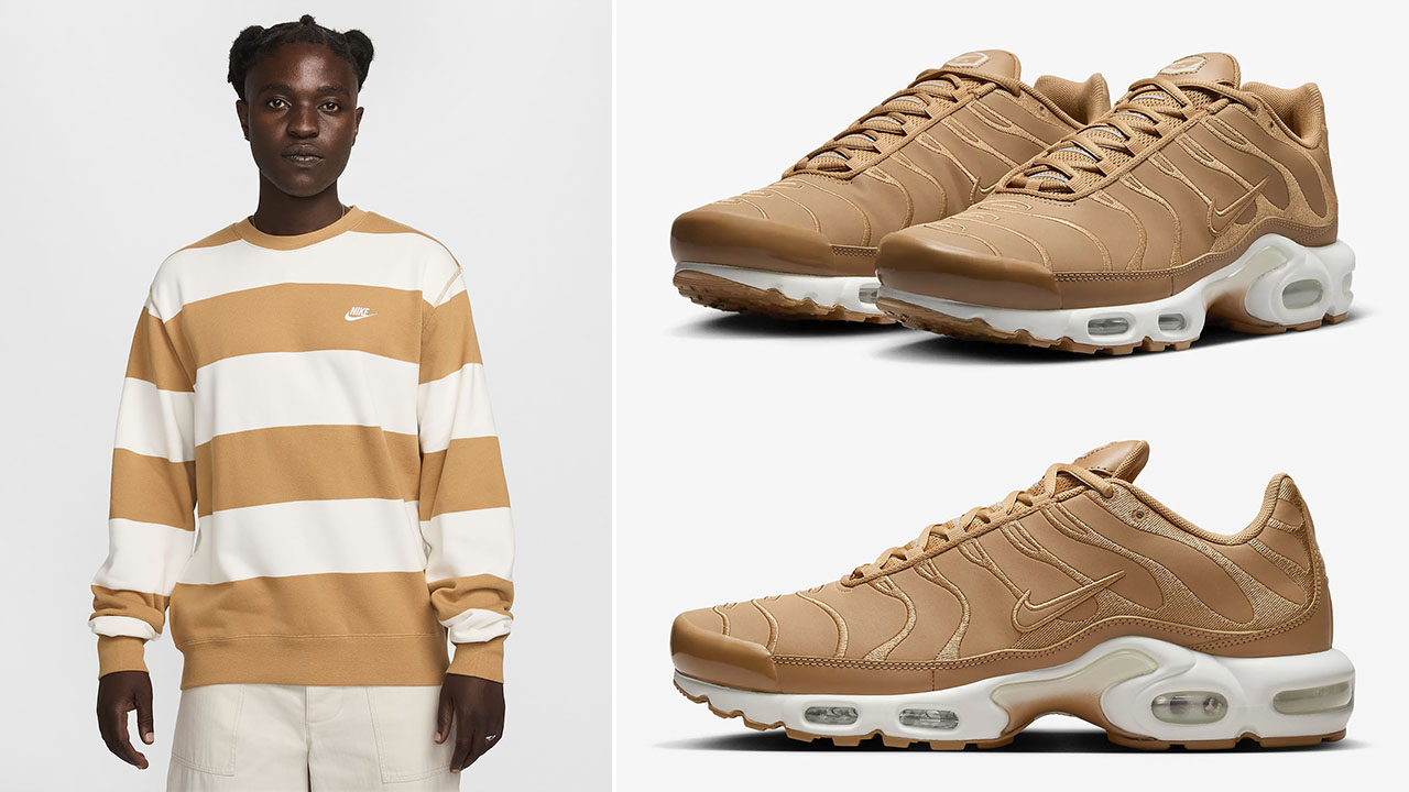 Nike Air Max Plus Flax Sneakers and Outfits