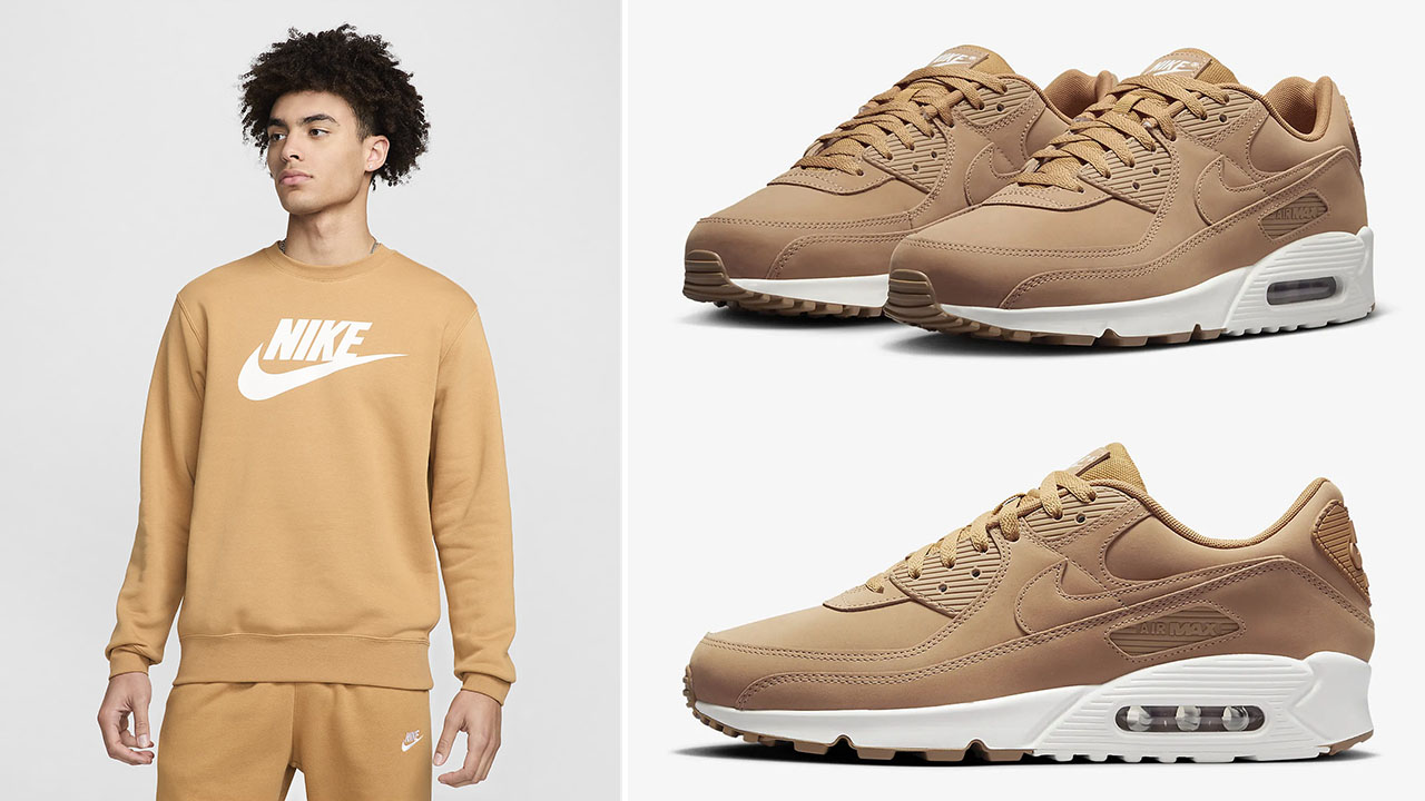 Nike Air Max Premium Flax Crew Sweatshirt to Match Sneakers