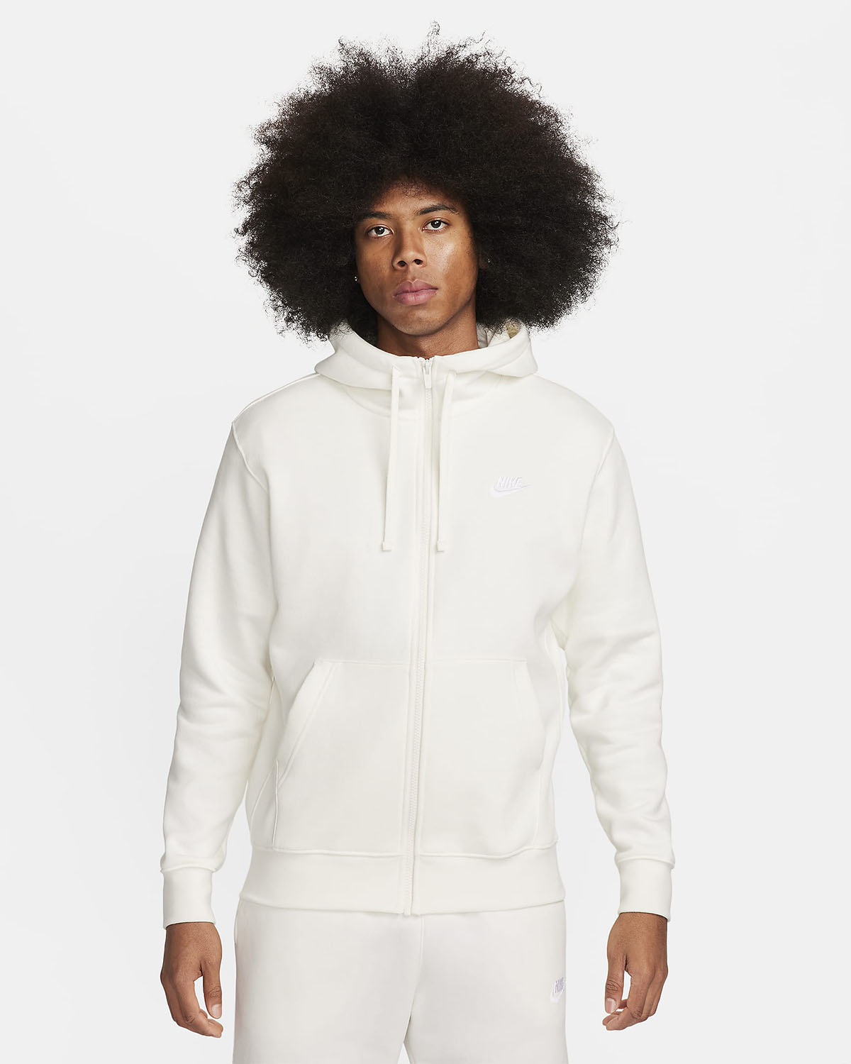 Nike Club Fleece Full Zip Hoodie Sail