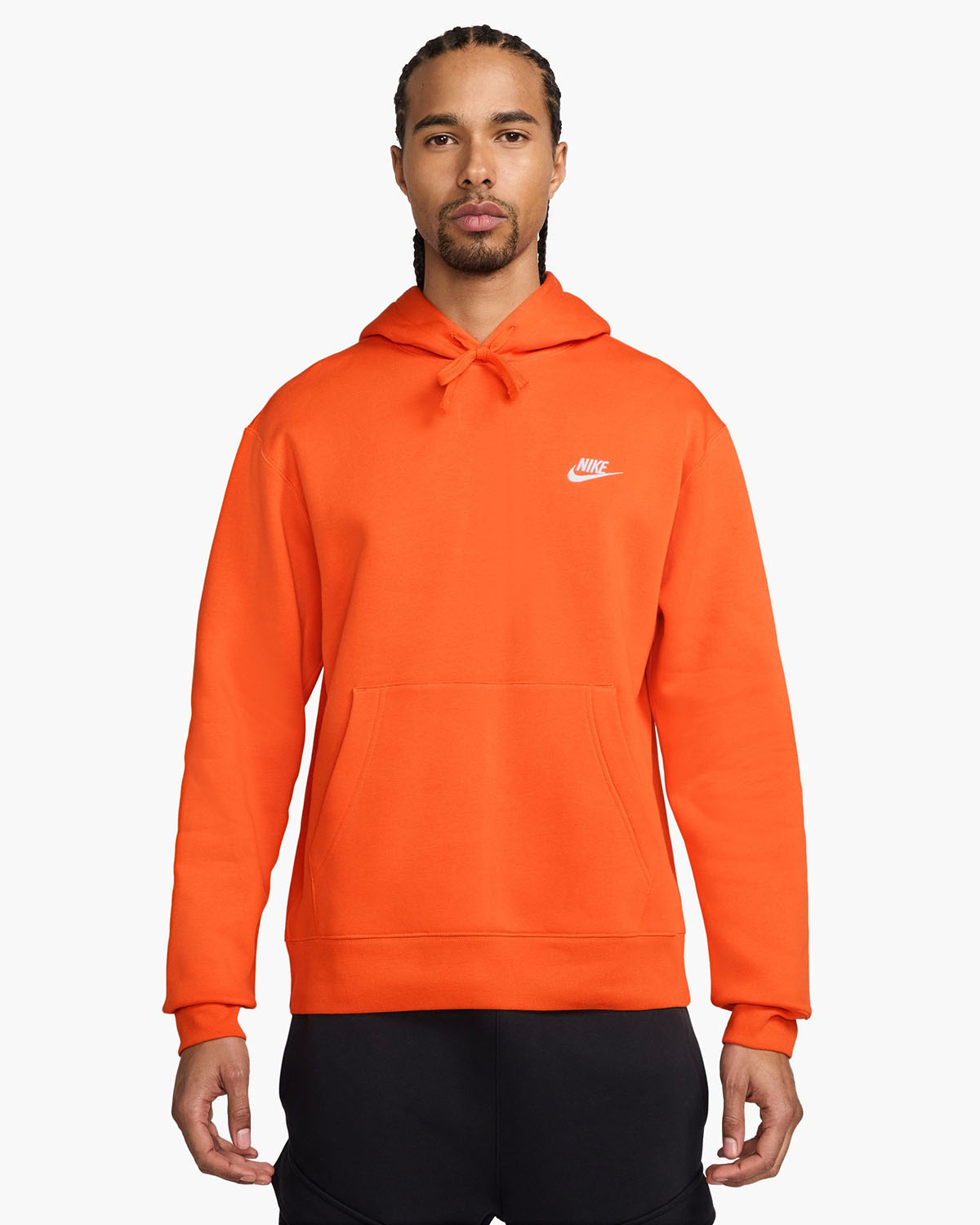 Nike Club Fleece Hoodie Safety Orange