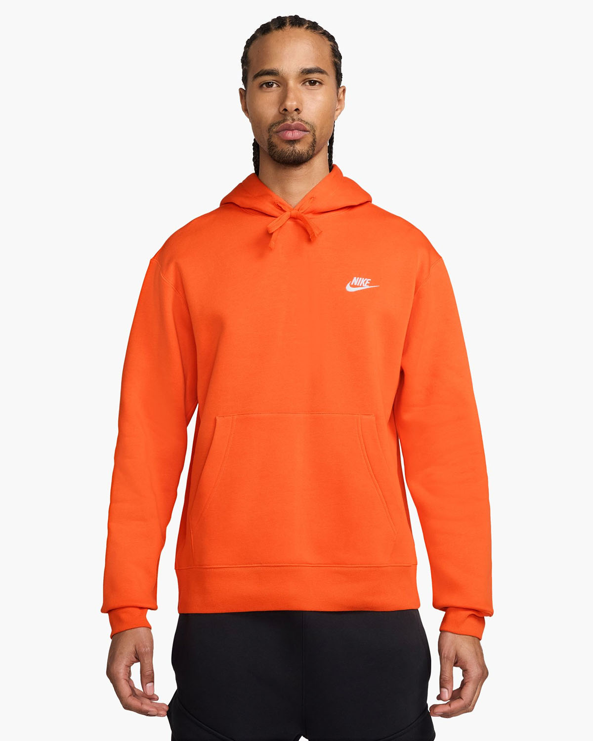 Nike Club Fleece Hoodie Safety Orange