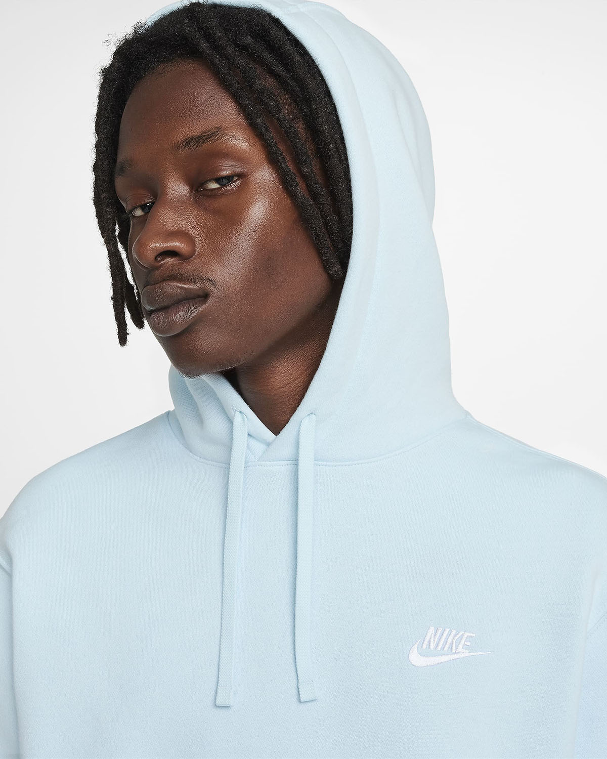 Nike Club Fleece Pullover Hoodie Glacier Blue 2