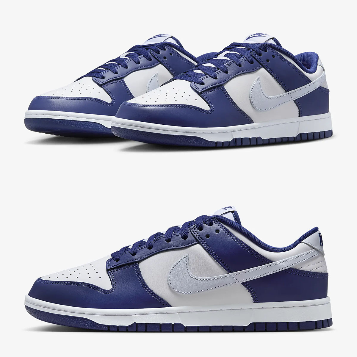 Nike Dunk Low Deep Royal Blue White Football Grey