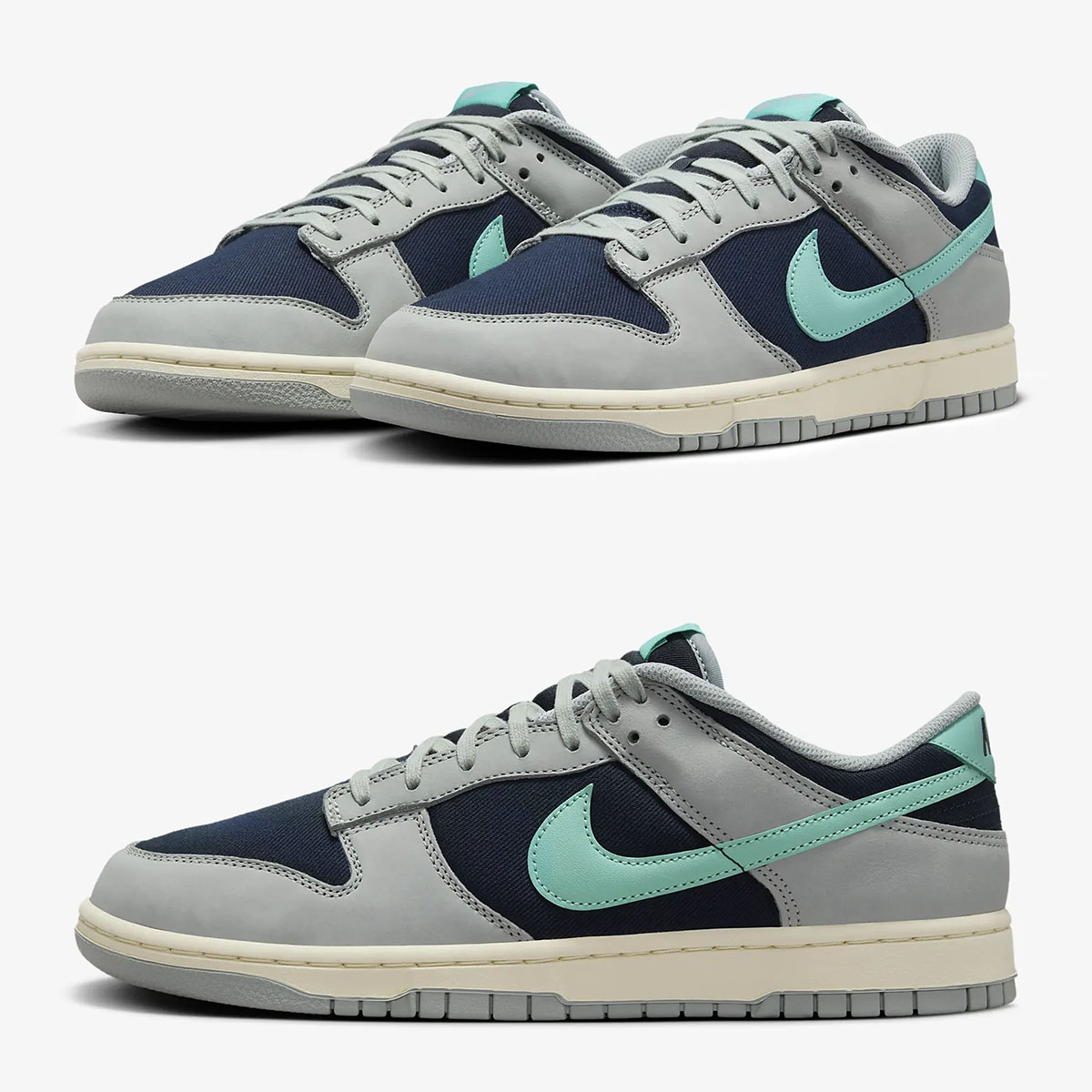 Nike Dunk Low Light Pumice Dark Obsidian Coconut Milk Green Frost