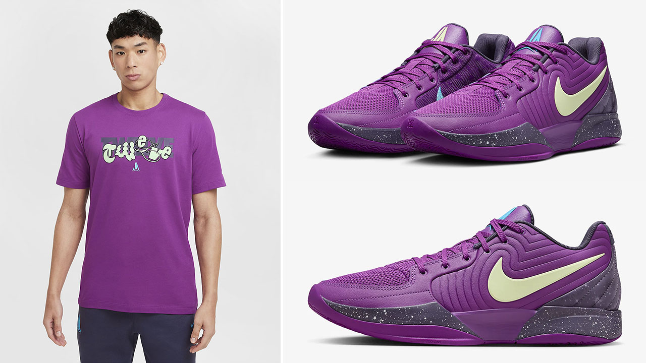 Nike Ja 2 Stargazer T Shirt Bold Berry