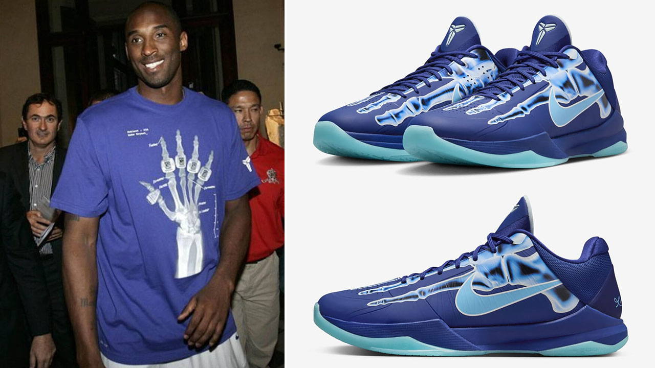 Nike Kobe 5 Protro X Ray Deep Royal Shoes and Shirt