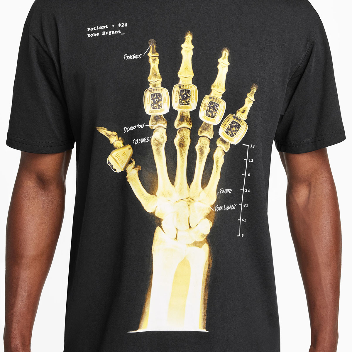 Nike Kobe X Ray T Shirt Black Yellow Gold 2