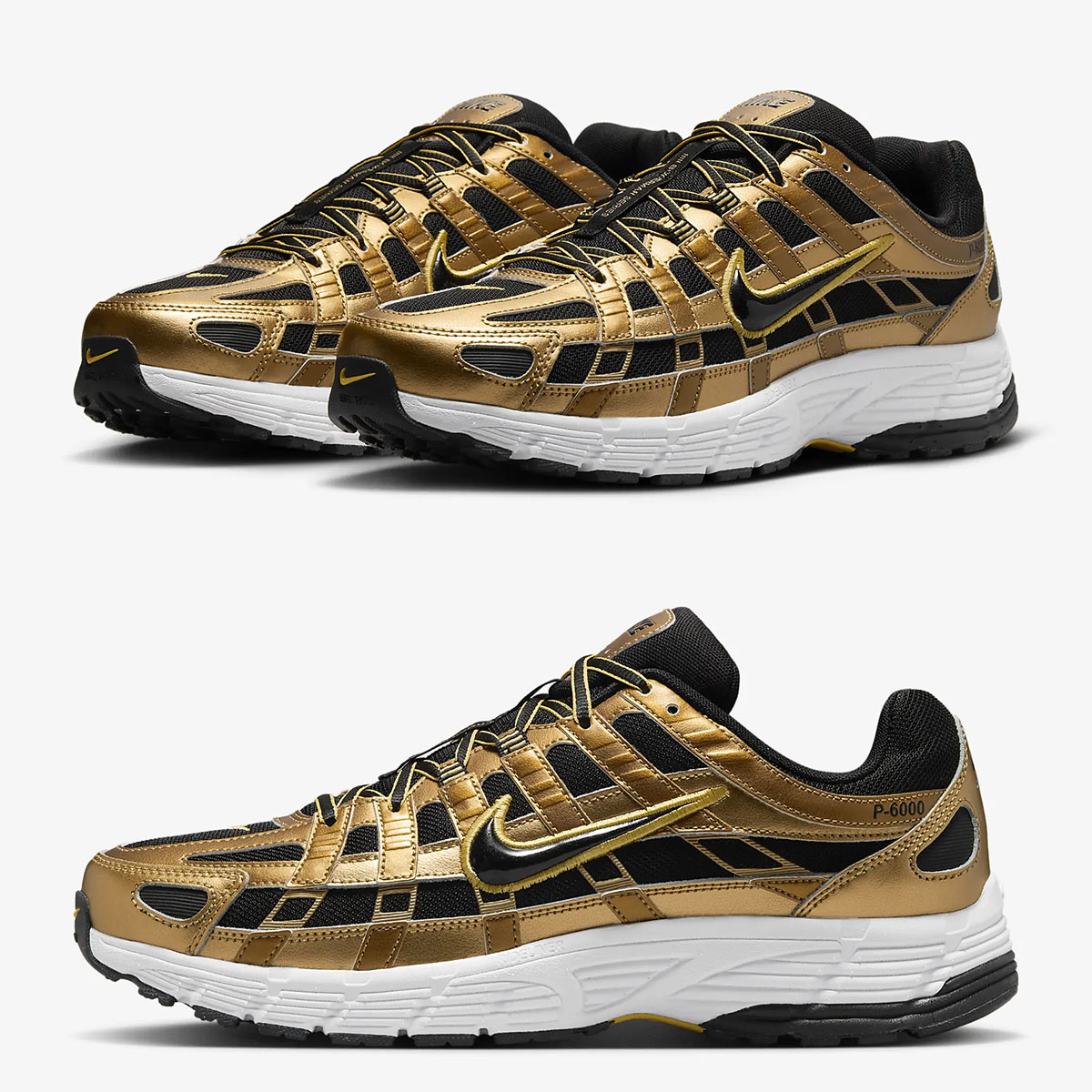 Nike P6000 Metallic Gold Mens Shoes