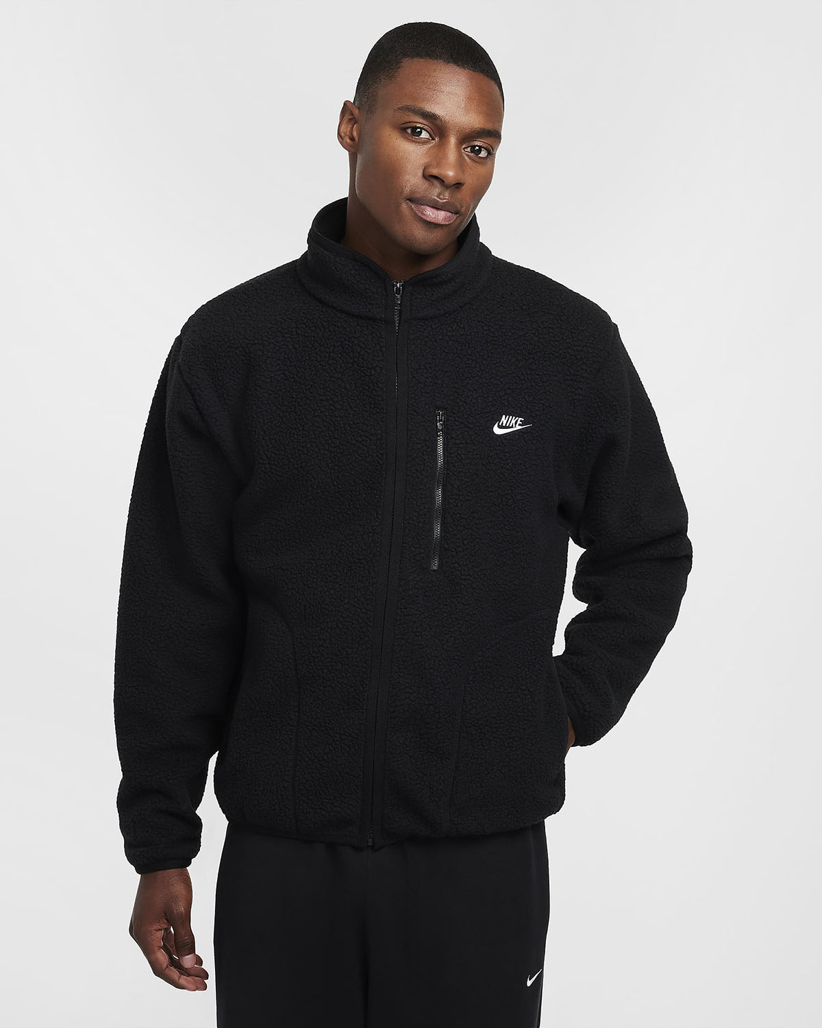 Nike Sportswear Club Fleece Jacket Black White