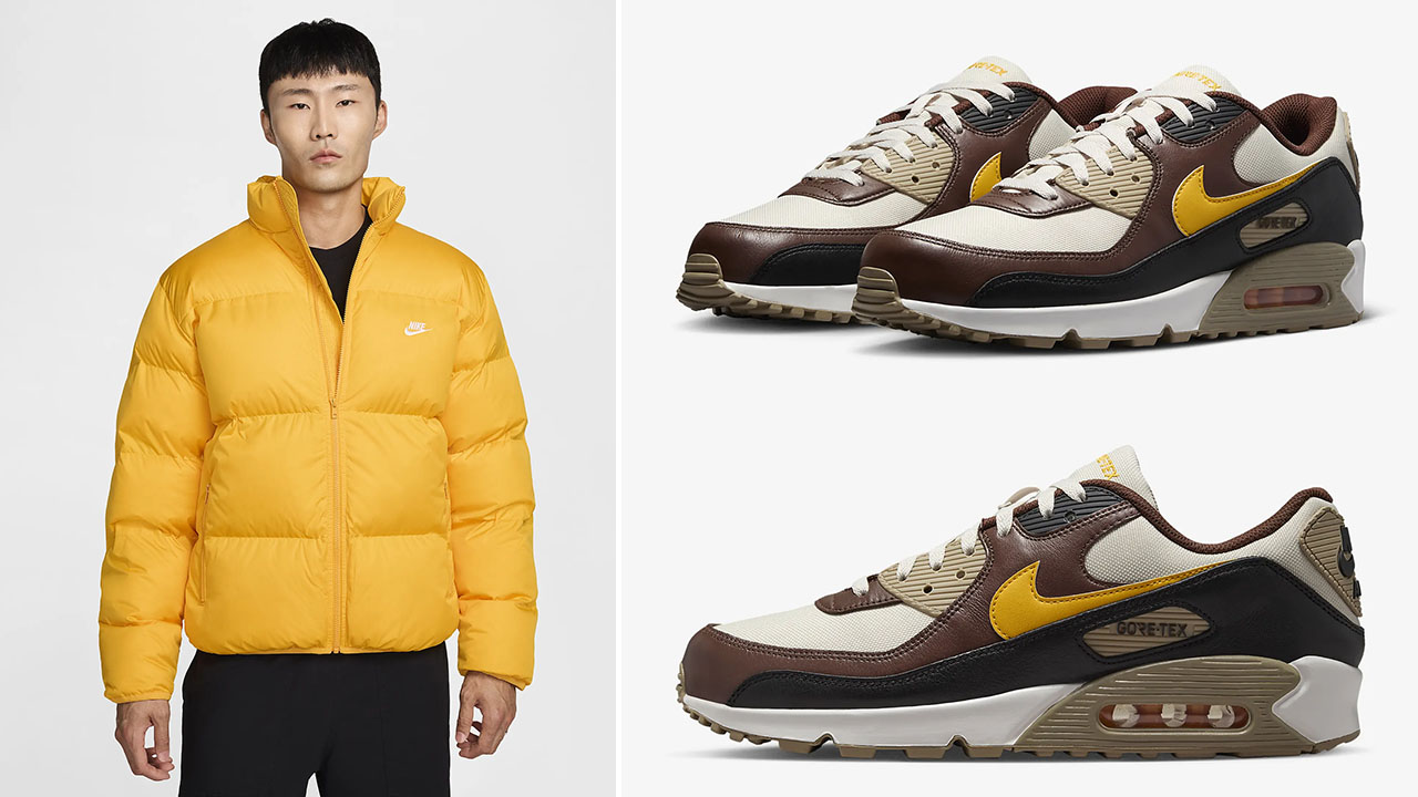 Nike Sportswear Club Puffer Jacket University Gold Nike Air Max 90 Gore Tex Sneaker Match