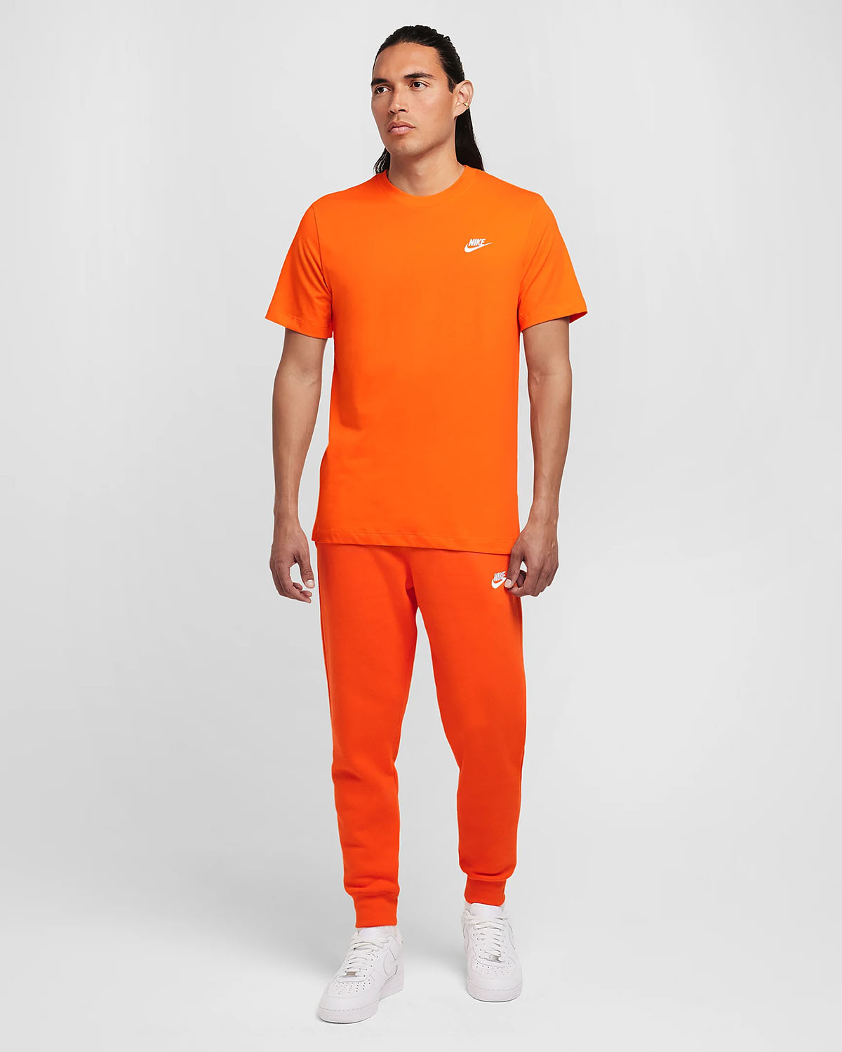 Nike Sportswear Club T Shirt Safety Orange Outfit