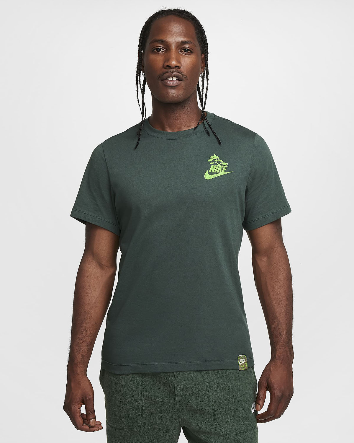 Nike Sportswear Club T Shirt Vintage Green 1