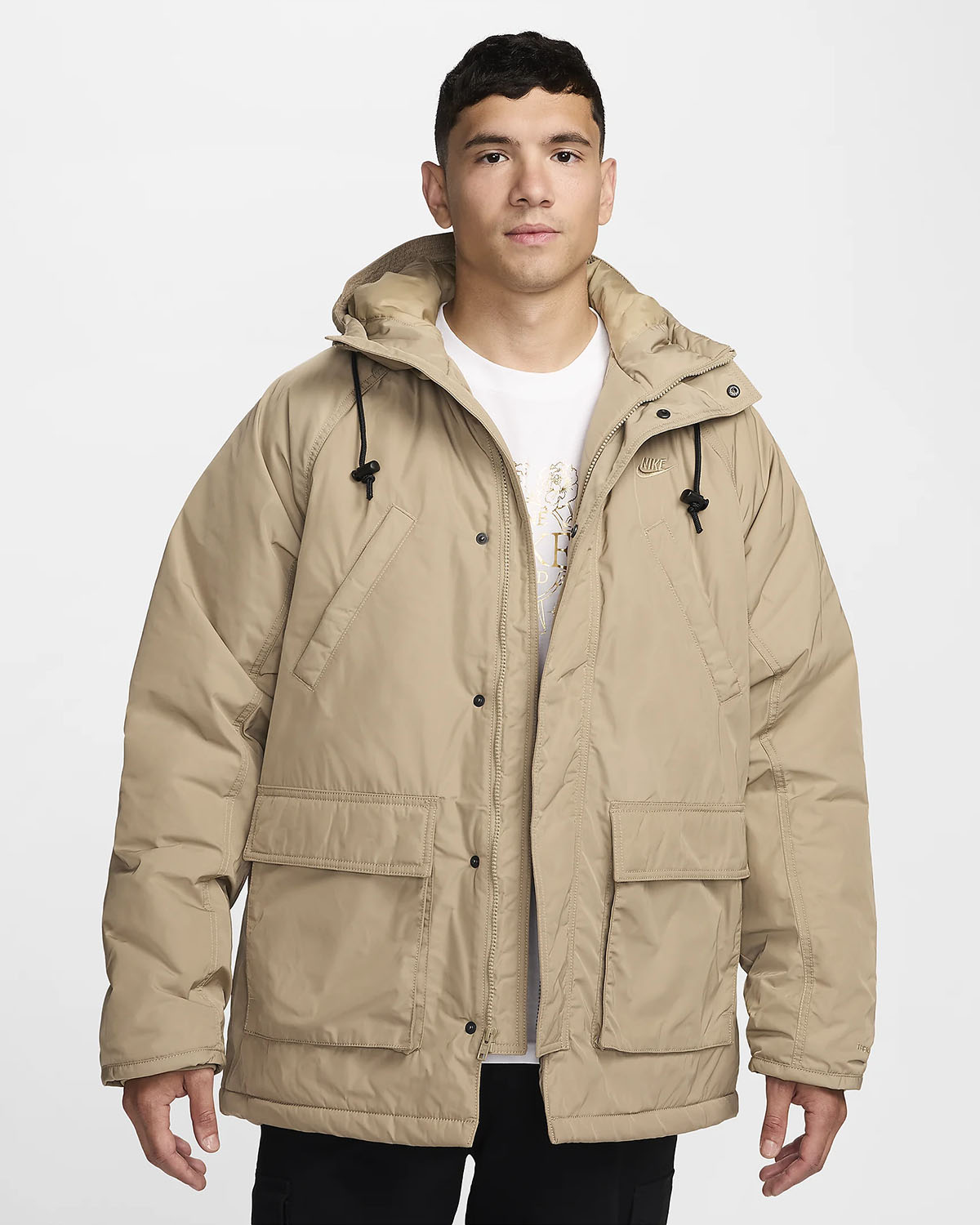 Nike Sportswear Club Therma Fit Parka Jacket Khaki