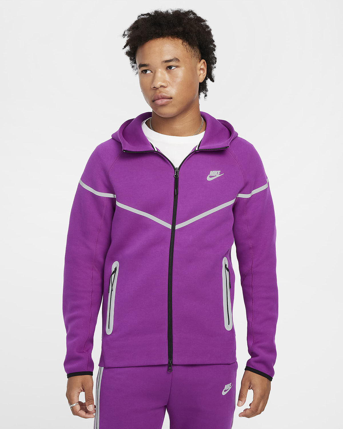 Nike Tech Fleece Full Zip Hoodie Bold Berry