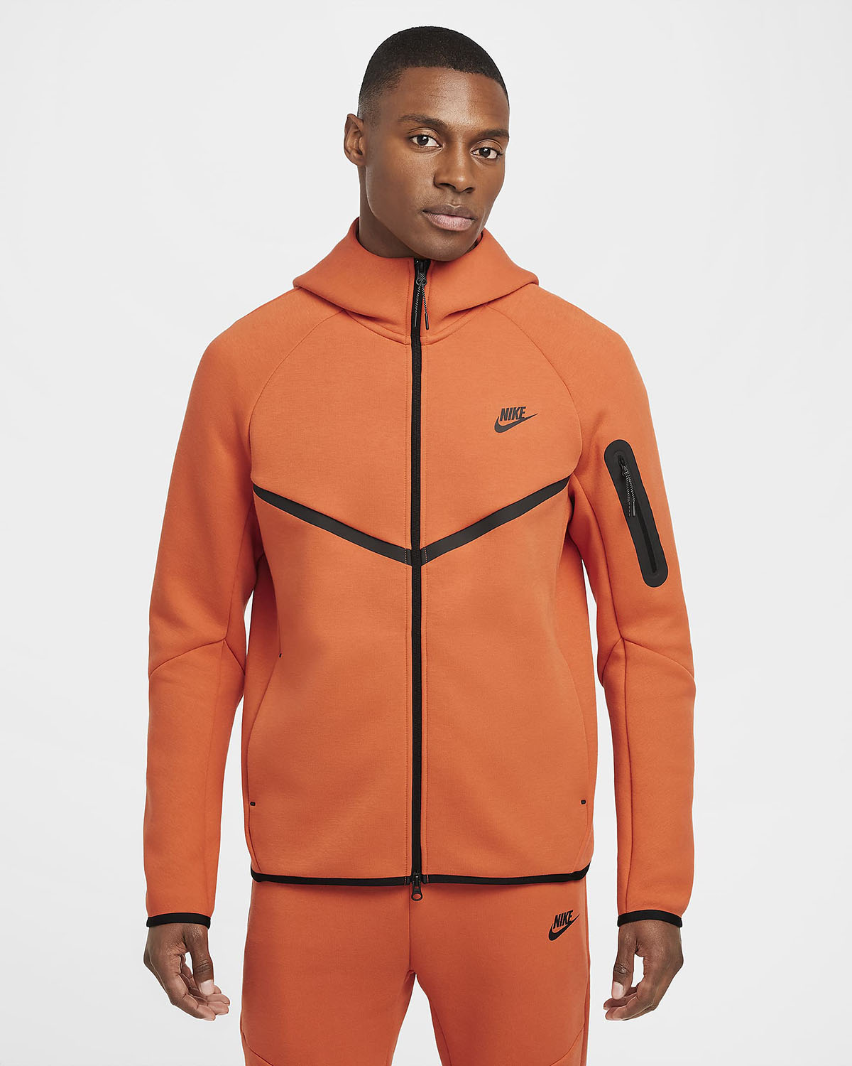 Nike Tech Fleece Full Zip Hoodie Vintage Coral Black