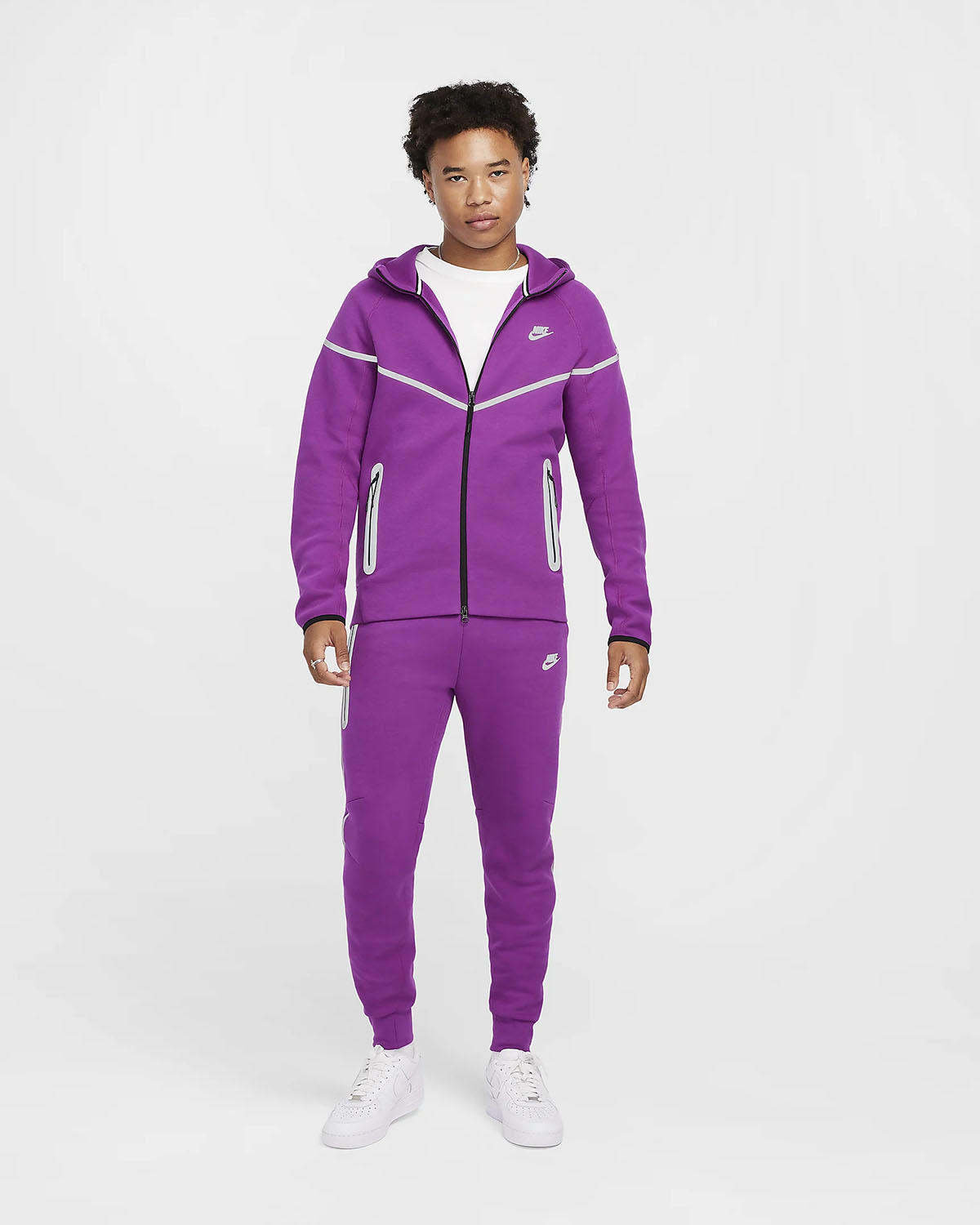 Nike Tech Fleece Hoodie and Joggers Bold Berry