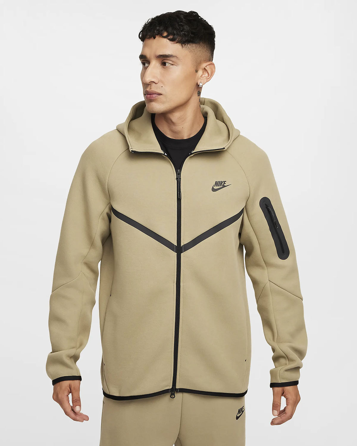 Nike-Tech-Fleece-Windrunner-Full-Zip-Hoodie-Neutral-Olive-Black