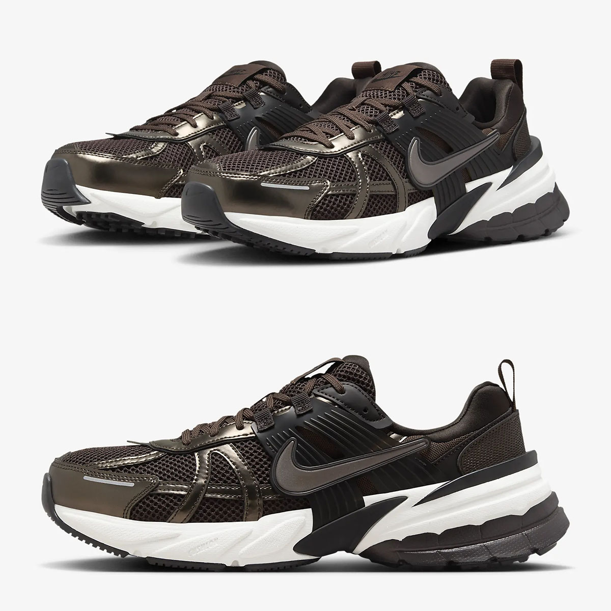 Nike V2K Run Velvet Brown White Black Baroque Brown Mens Shoes