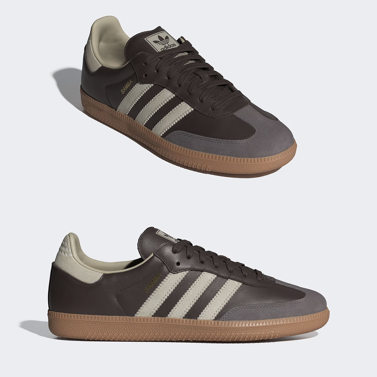 adidas Samba OG Brown Putty Grey Gold Metallic