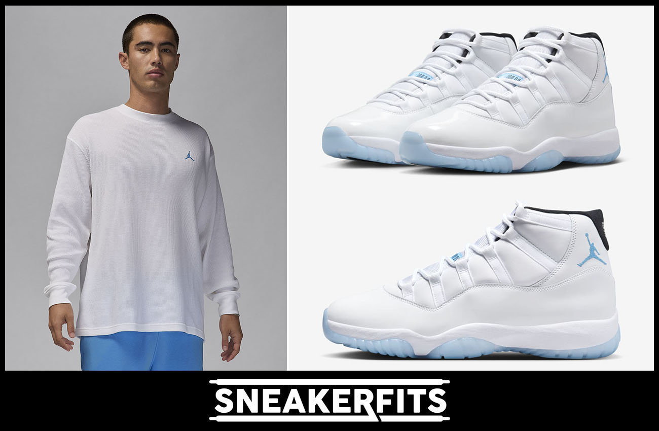 Air Jordan 1 Legend Blue 2024 Long Sleeve Top Outfit Sneakerfits