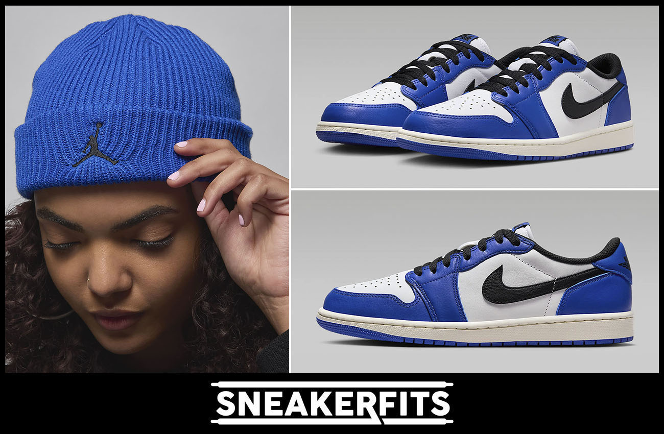 Air Jordan 1 Low OG Game Royal Beanie Hat Outfit