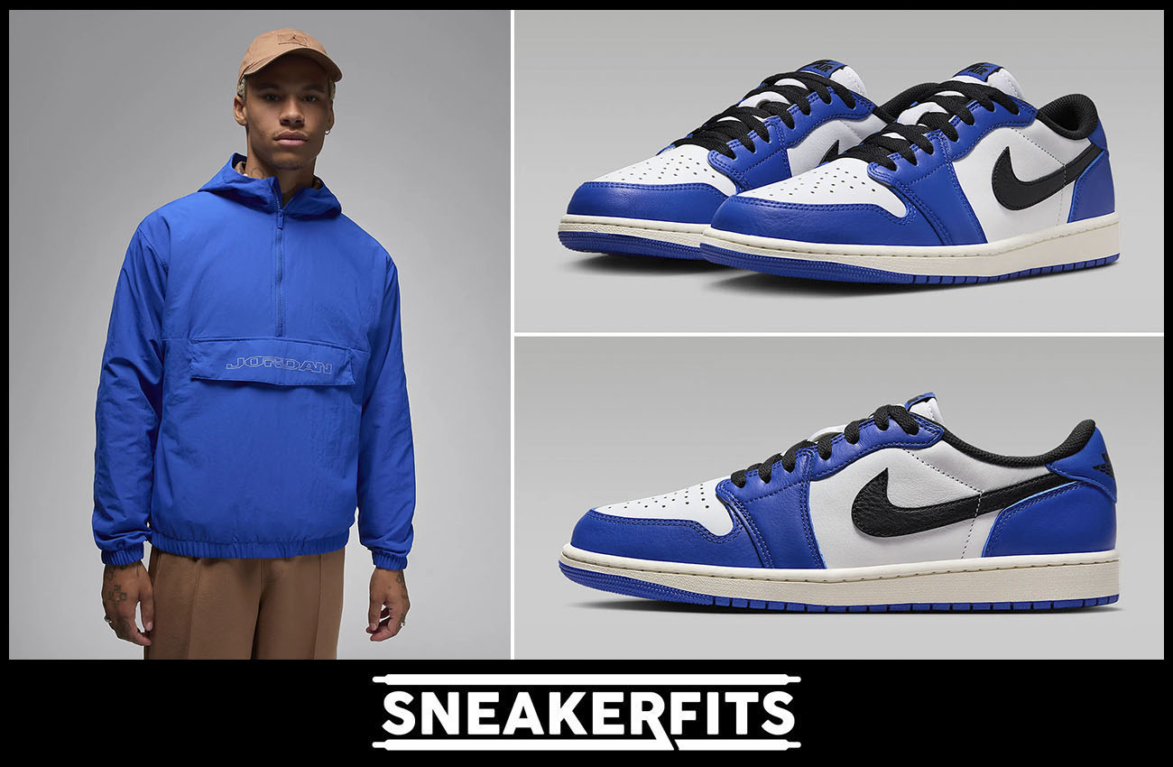 Air Jordan 1 Low OG Game Royal MVP Jacket Outfit