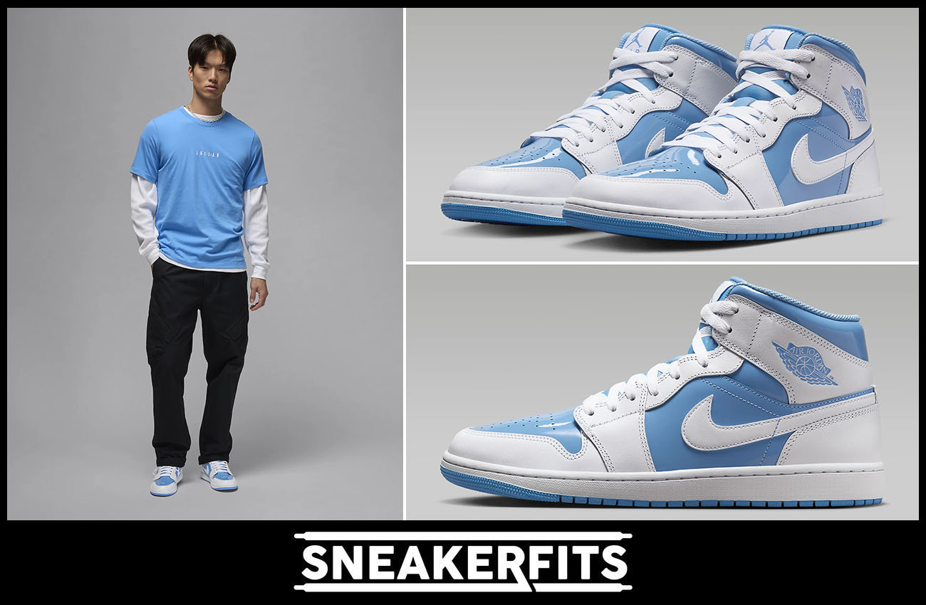 Air Jordan 1 Mid Legend Blue Mens Shoes Clothing Outfits Sneakerfits