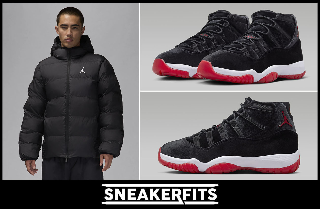 Air Jordan 11 Bred Velvet Jacket Sneakerfits