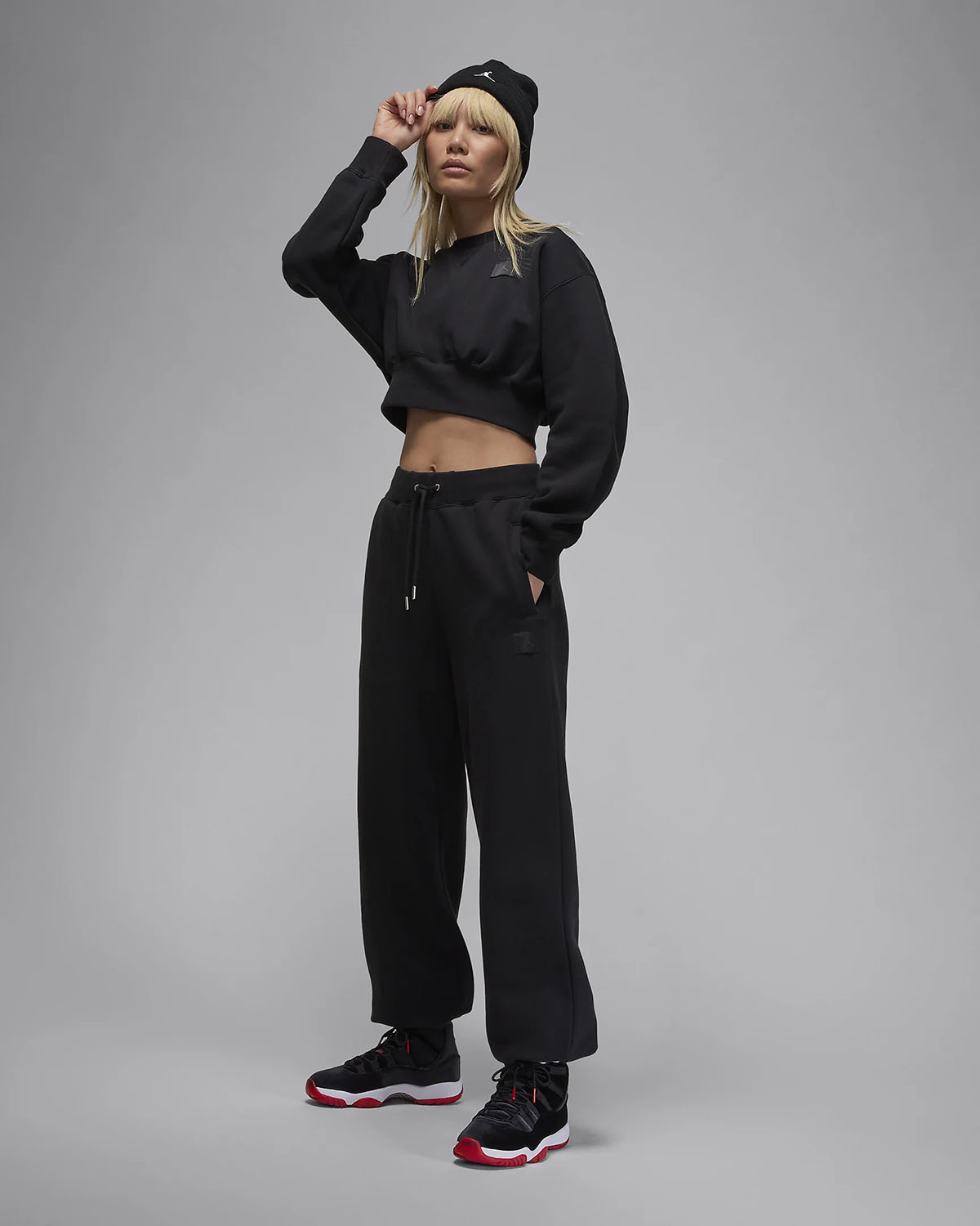 Air Jordan 11 Bred Velvet Womens Sneaker Outfit