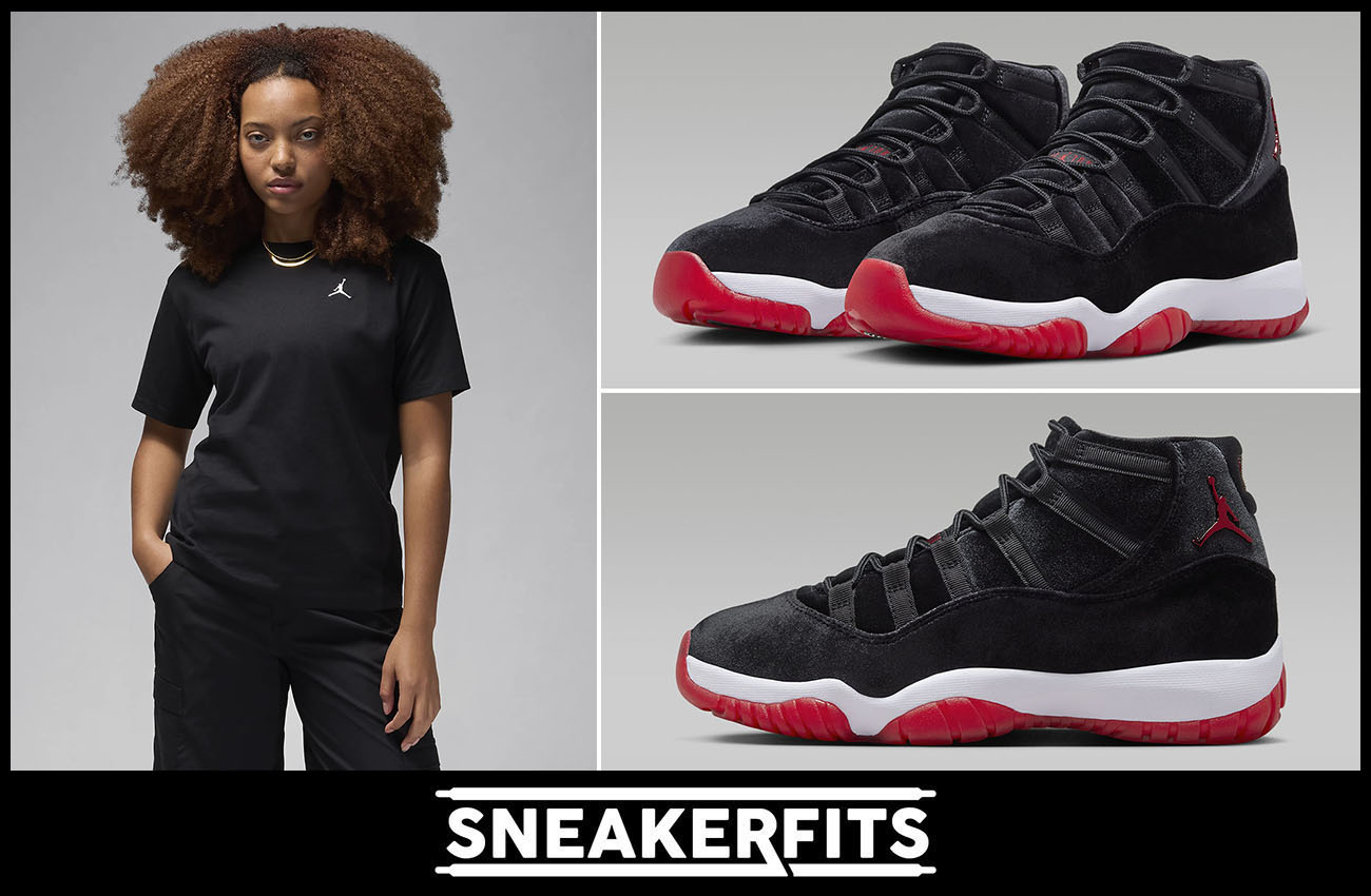 Air Jordan 11 Bred Velvet Womens Top Sneakerfits